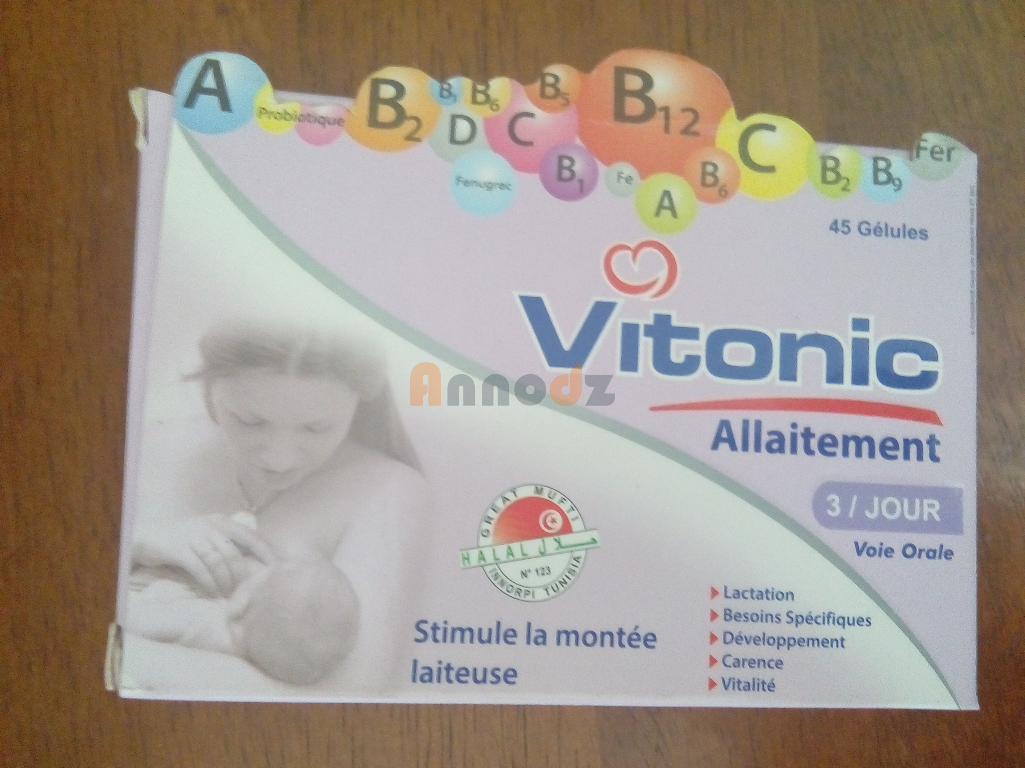 Vitonic allaitement  Laboratoires Vital Algérie