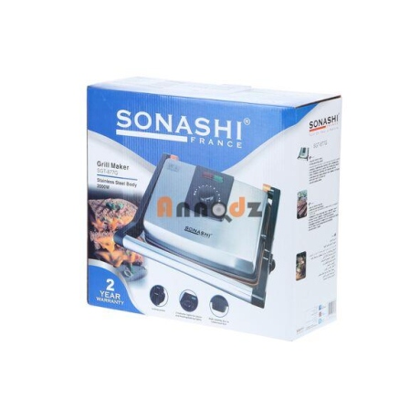 آلة ضغط البانيني والشواء من سوناشي لتحضير ألذ الساندويتشات SONASHI Presse Panini et Barbecue 