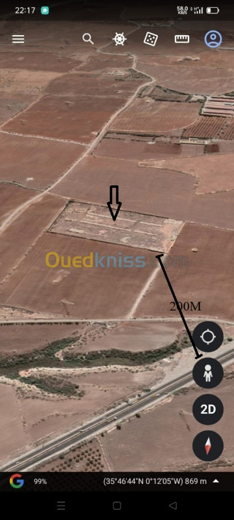 Location Terrain 40000 m² Oran Marsat El Hadjadj