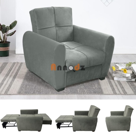 أريكة وسرير 2في1 بأوضاع مختلفة مناسب لشخص واحد لجلوس أو نوم مريح