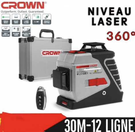 Niveau laser 3d 12ligne Crown + control