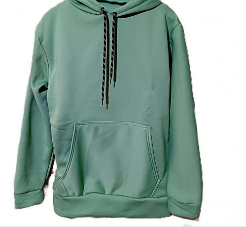 Sweatshirt A Capuche- Basic Coton- Vert